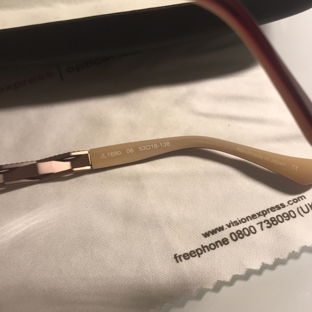 Judith Leiber Red Cat-Eye Optical Frames - Picture 10 of 11